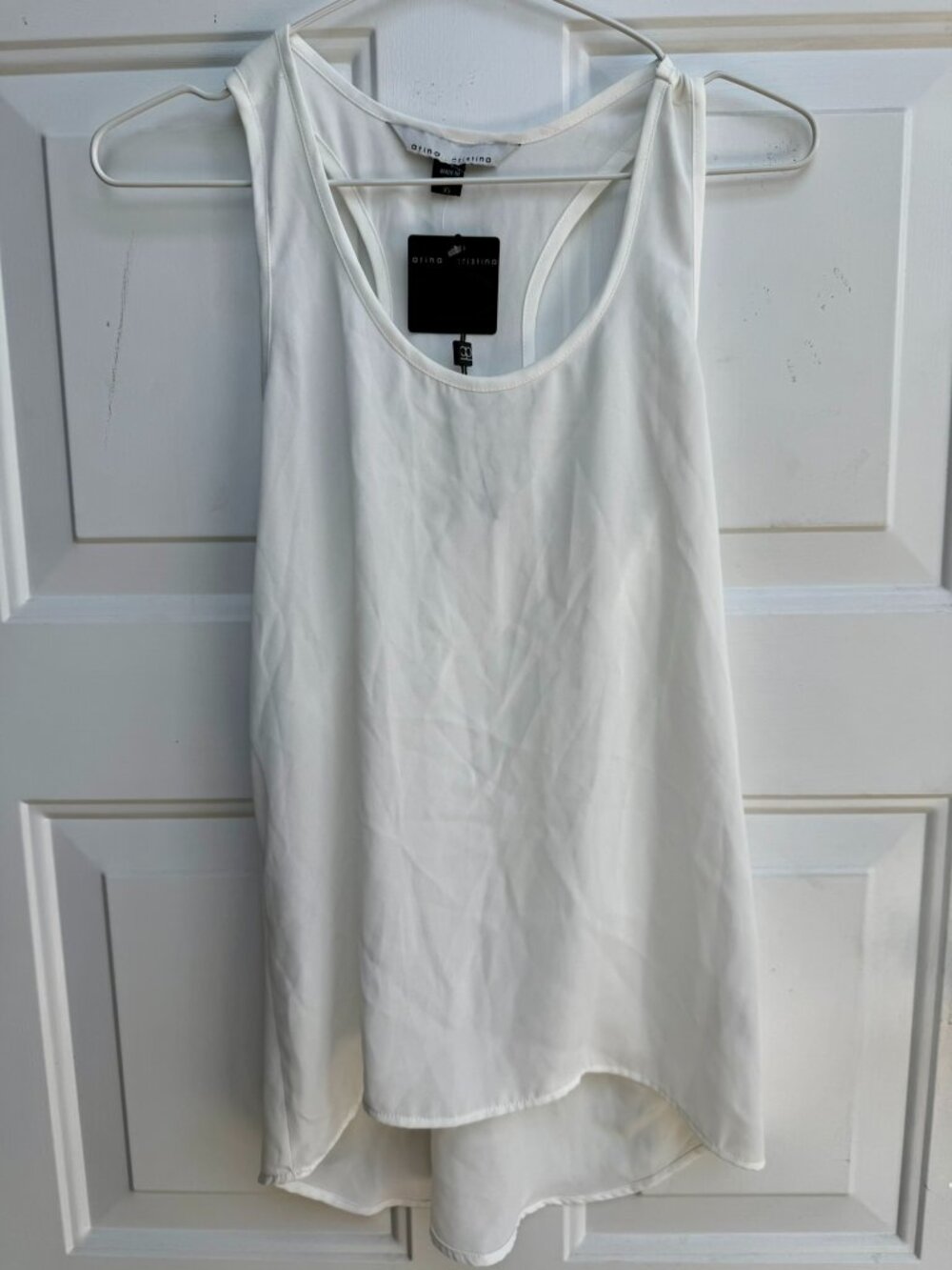 Atina Cristina White Racerback Tank Top NWT Size XS